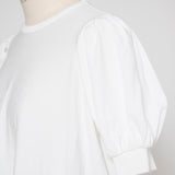 Aラインパフスリーブニット