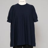 Aラインパフスリーブニット