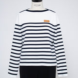 マリンボーダーボートネックニット