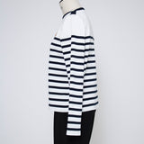 マリンボーダーボートネックニット