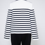 マリンボーダーボートネックニット