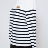 マリンボーダーボートネックニット