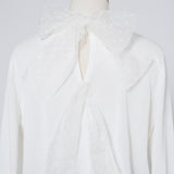 バックドットリボンニット