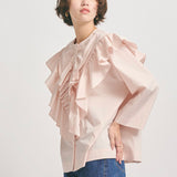 9/24pm12:00～発売 ラッフルドレスブラウス