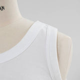 Uネックコットンタンクトップ