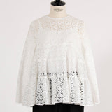 フロッキーレースティアードブラウス