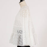 フロッキーレースティアードブラウス