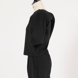 バックツイストウールトップス