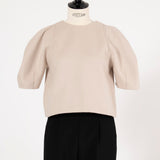 バックツイストウールトップス