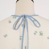 フクレ刺繍シンプルブラウス