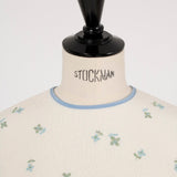 フクレ刺繍シンプルブラウス