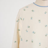 フクレ刺繍シンプルブラウス