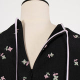 フクレ刺繍ギャザーブラウス