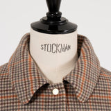 ウールチェックロングコート