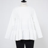 フラワージャガードティアードブラウス