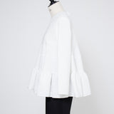 フラワージャガードティアードブラウス