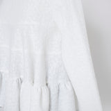 フラワージャガードティアードブラウス