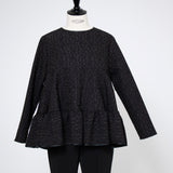 フラワージャガードティアードブラウス