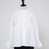 スカラップトリムブラウス