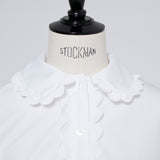 スカラップトリムブラウス