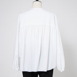 バイカラーギャザーブラウス