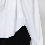 バイカラーギャザーブラウス