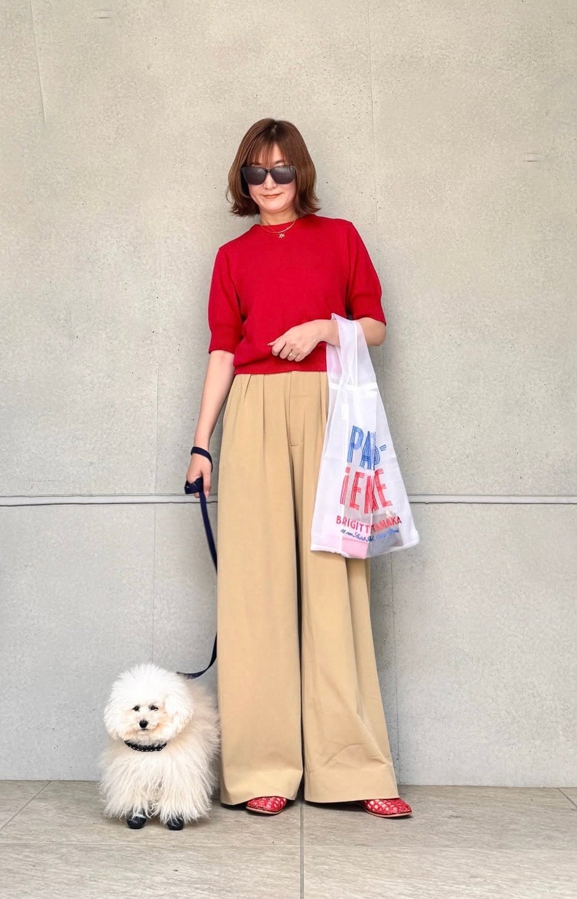 Back ribbon short sleeve knit