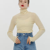 バックオープンタートルカットソー