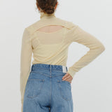 バックオープンタートルカットソー