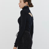 バックオープンタートルカットソー