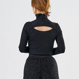 バックオープンタートルカットソー