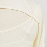 バックオープンタートルカットソー