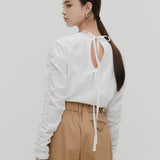 ミルフィーユギャザーブラウス