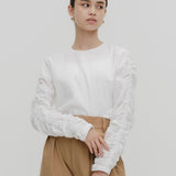 ミルフィーユギャザーブラウス