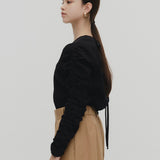 ミルフィーユギャザーブラウス