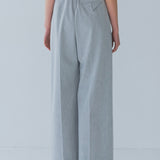 ウエストリボンダブルタックパンツ