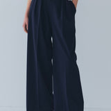 ウエストリボンダブルタックパンツ