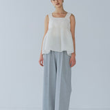 ウエストリボンダブルタックパンツ