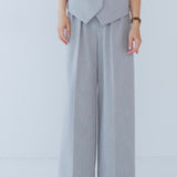 ウエストリボンダブルタックパンツ