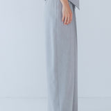 ウエストリボンダブルタックパンツ