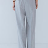 ウエストリボンダブルタックパンツ