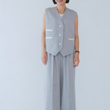 ウエストリボンダブルタックパンツ