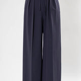 ウエストリボンダブルタックパンツ