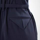 ウエストリボンダブルタックパンツ