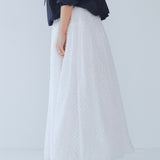 downyシフォンスカート