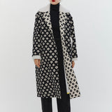 フラワージャガードウールコート