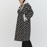 フラワージャガードウールコート