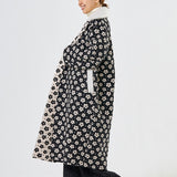 フラワージャガードウールコート