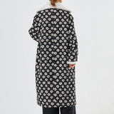 フラワージャガードウールコート