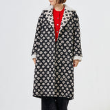 フラワージャガードウールコート